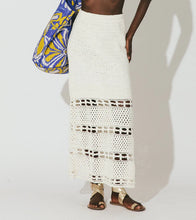 Load image into Gallery viewer, Adela Crochet Midi Skirt - Ivory
