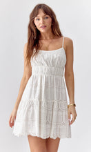 Load image into Gallery viewer, Llana Eyelet Mini Dress - White
