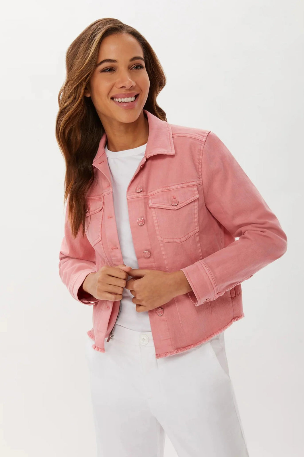 Clean Denim Jacket - Shell Pink